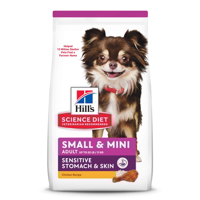 Hill's Science Diet Adult Sensitive Stomach & Skin Small & Mini Chicken Dry Dog Food - 4 lb Bag product detail number 1.0