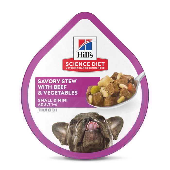 Hill's Science Diet Adult Small & Mini Breed Savory Stew with Beef & Vegetables Wet Dog Food - 3.5 oz Trays - Case of 12 product detail number 1.0