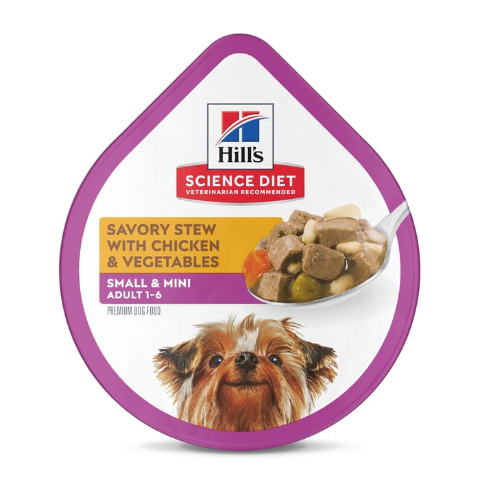 Hill's Science Diet Adult Small & Mini Breed Savory Stew with Chicken & Vegetables Wet Dog Food - 3.5 oz Trays - Case of 12 product detail number 1.0