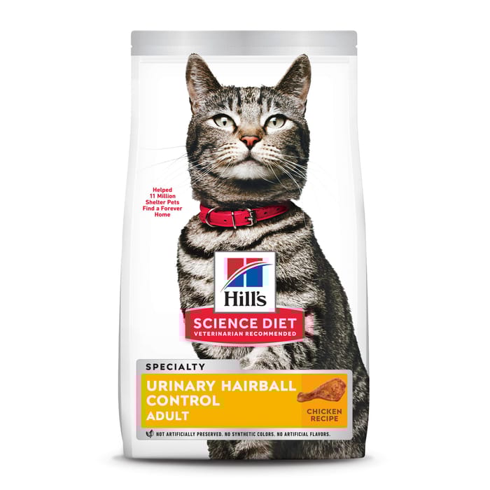 Hill's Science Diet Adult Urinary Hairball Control Chicken Recipe Dry Cat Food - 15.5 lb Bag product detail number 1.0