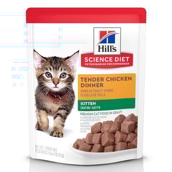 Hill's Science Diet Kitten Tender Chicken Dinner Wet Cat Food Pouches - 2.8 oz Pouches - Pack of 24-product-tile