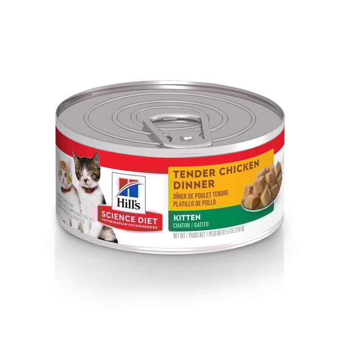 Hill's Science Diet Kitten Tender Chicken Dinner Wet Cat Food - 5.5 oz Cans - Case of 24 product detail number 1.0