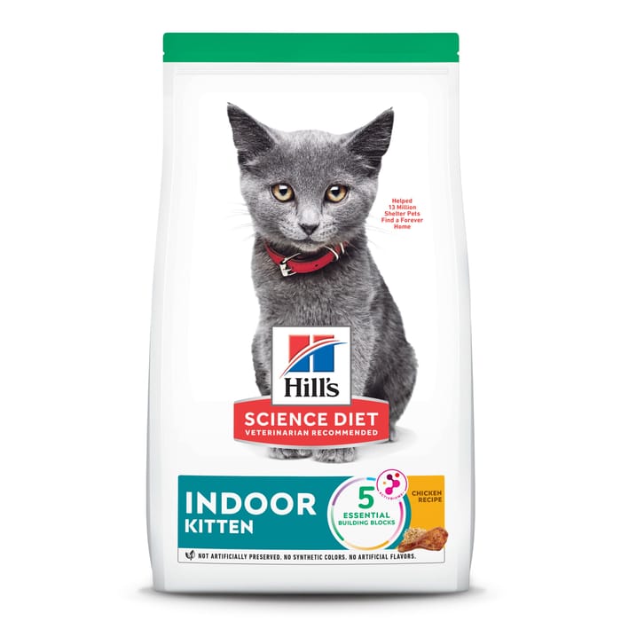 Hill's Science Diet Kitten Indoor Chicken Recipe Dry Cat Food - 7 lb Bag product detail number 1.0