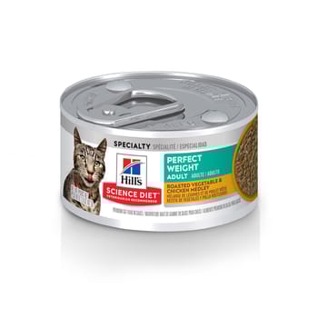 Hill's Science Diet Adult Perfect Weight Roasted Vegetable & Chicken Medley Wet Cat Food - 2.9 oz Cans - Case of 24-product-tile