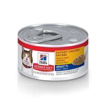 Hill's Science Diet Adult 7+ Savory Chicken Entree Wet Cat Food - 2.9 oz Cans - Case of 24-product-tile