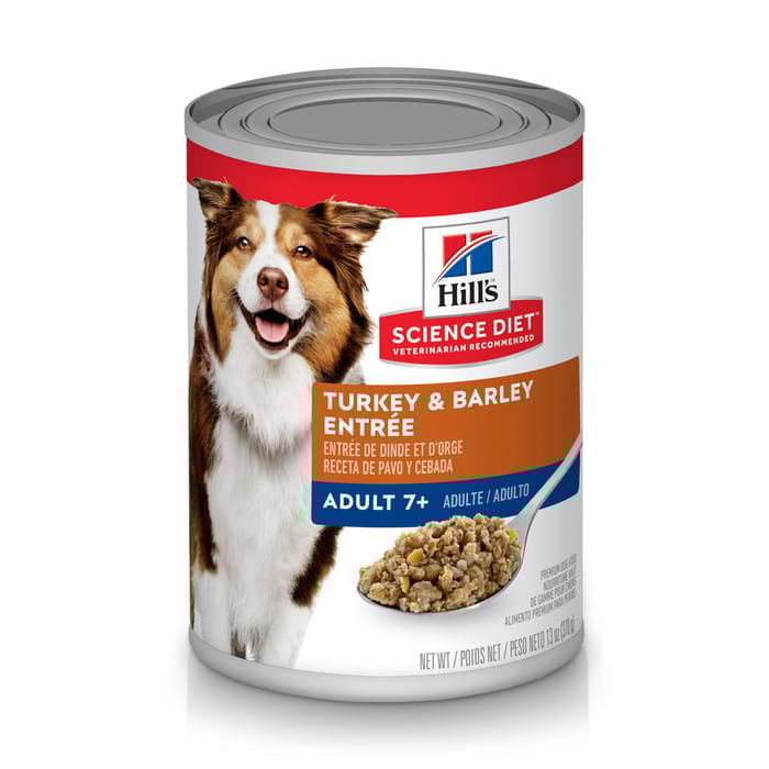 Hill's Science Diet Adult 7+ Turkey & Barley Entree Wet Dog Food - 13 oz Cans - Case of 12 product detail number 1.0