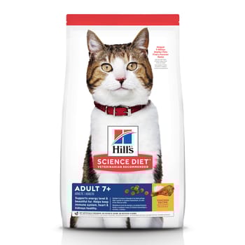 Hill's Science Diet Adult 7+ Chicken Recipe Dry Cat Food - 4 lb Bag-product-tile