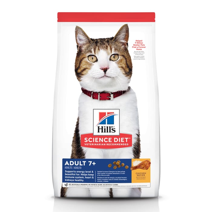 Hill's Science Diet Adult 7+ Chicken Recipe Dry Cat Food - 4 lb Bag product detail number 1.0