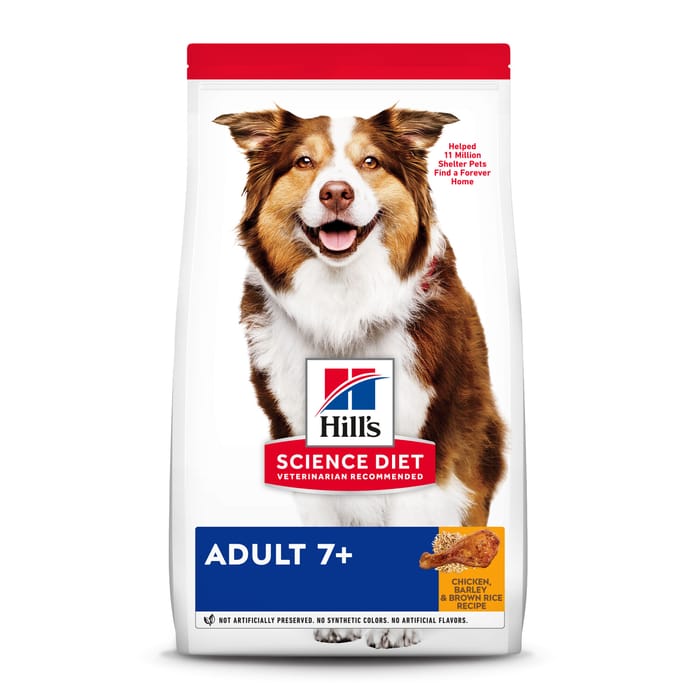 Hill's Science Diet Adult 7+ Chicken Meal Barley & Rice Dry Dog Food - 15 lb Bag product detail number 1.0
