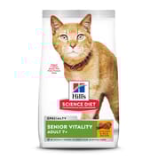 Hill's Science Diet Adult 7+ Senior Vitality Chicken Recipe Dry Cat Food - 6 lb Bag