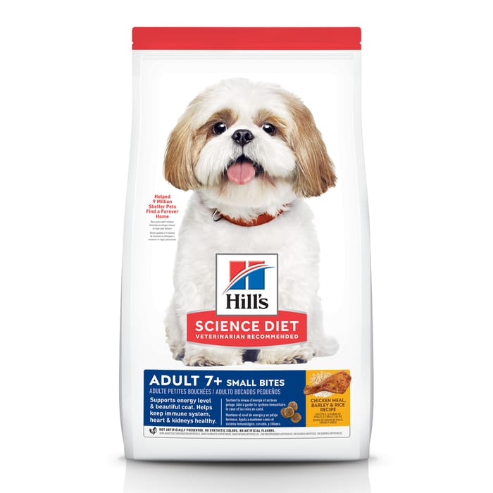 Hill's Science Diet Adult 7+ Small Bites Chicken Meal Barley & Brown Rice Dry Dog Food - 33 lb Bag product detail number 1.0