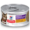 Hill's Science Diet Sensitive Stomach & Skin Chicken & Vegetable Entree Wet Cat Food - 2.9 oz Cans - Case of 24