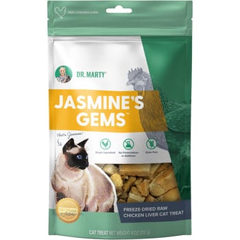 Dr. Marty Jasmine's Gems Freeze-Dried Raw Chicken Liver Cat Treats - 4 oz Bag-product-tile