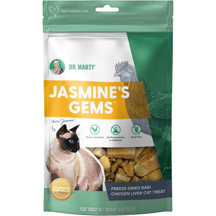 Dr. Marty Jasmine's Gems Freeze-Dried Raw Chicken Liver Cat Treats - 4 oz Bag product detail number 1.0