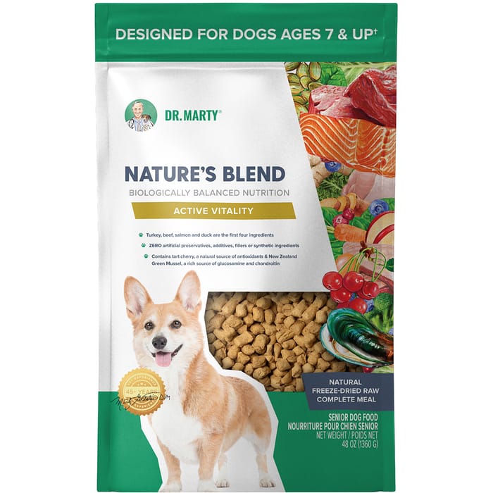 Dr. Marty Nature's Blend Active Vitality Premium Freeze-Dried Raw Senior Dog Food 48 oz Bag product detail number 1.0