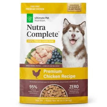 Ultimate Pet Nutrition Nutra Complete Freeze Dried Raw Chicken Dog Food 48 oz Bag-product-tile