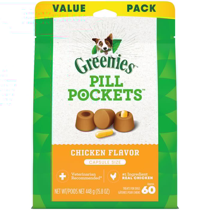 Greenies Pill Pockets Capsule Size Natural Chicken Flavored Dog Treats 60 ct product detail number 1.0