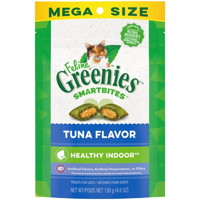 Greenies Smartbites Healthy Indoor Natural Treats for Cats Tuna Flavor - 4.6 oz Pack product detail number 1.0