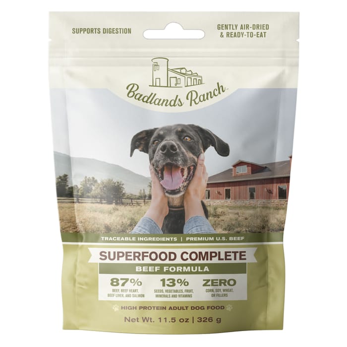 Badlands Ranch Superfood Complete Beef Formula Air Dried Dog Food 11.5 oz Bag product detail number 1.0