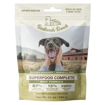 Badlands Ranch Superfood Complete Beef Formula Air Dried Dog Food 24 oz Bag-product-tile