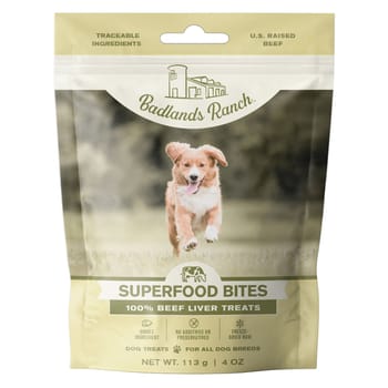 Badlands Ranch Superfood Bites 100% Beef Liver Freeze Dried Raw Dog Treats 4 oz Bag-product-tile