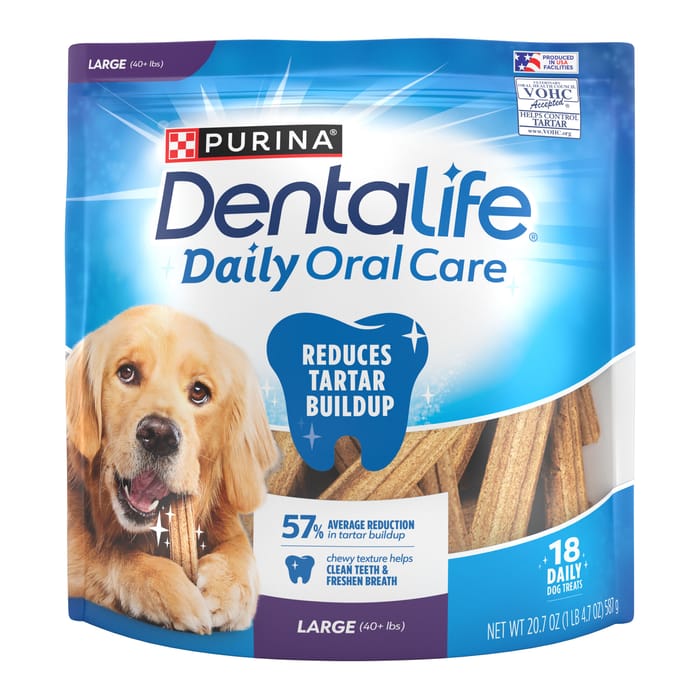 Purina Dentalife Daily Oral Care Large Breed Dog Dental Chews - 20.7 oz Pouch - 18 Count product detail number 1.0