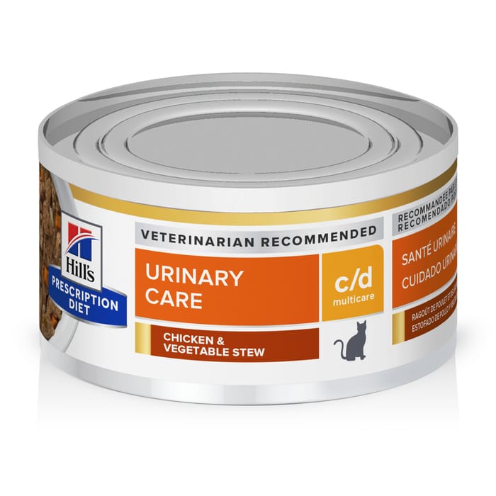 Hill's Prescription Diet c/d Multicare Urinary Care Chicken & Vegetable Stew Wet Cat Food - 2.9 oz Cans - Case of 24 product detail number 1.0