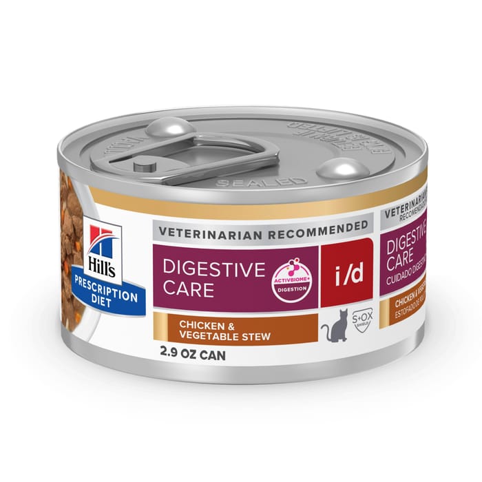 Hill's Prescription Diet i/d Digestive Care Chicken & Vegetable Stew Wet Cat Food - 2.9 oz Cans - Case of 24 product detail number 1.0