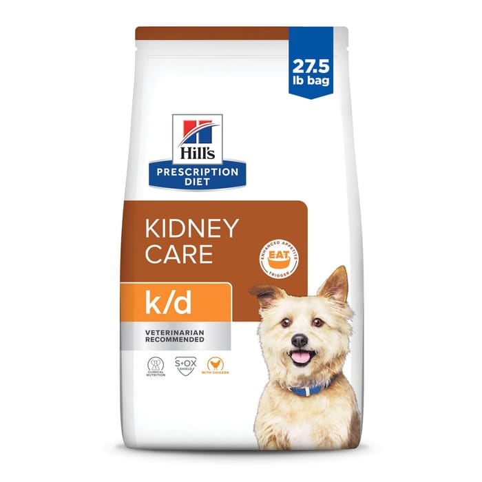 Hill's Prescription Diet k/d Kidney Care with Chicken Dry Dog Food - 27.5 lb Bag product detail number 1.0