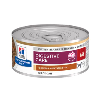 Hill's Prescription Diet i/d Digestive Care Chicken & Vegetable Stew Wet Dog Food - 5.5 oz Cans - Case of 24-product-tile