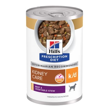 Hill's Prescription Diet k/d Kidney Care Beef & Vegetable Stew Wet Dog Food - 12.5 oz Cans - Case of 12-product-tile