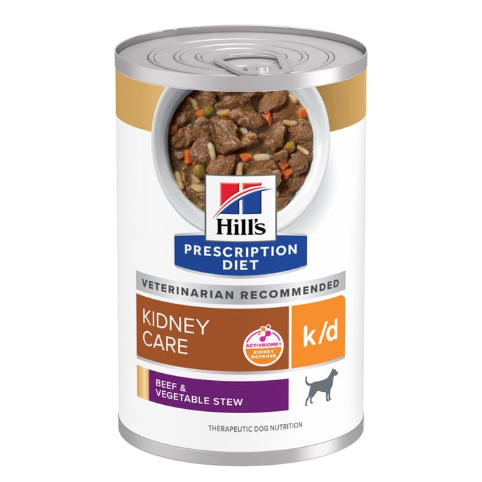 Hill's Prescription Diet k/d Kidney Care Beef & Vegetable Stew Wet Dog Food - 12.5 oz Cans - Case of 12 product detail number 1.0