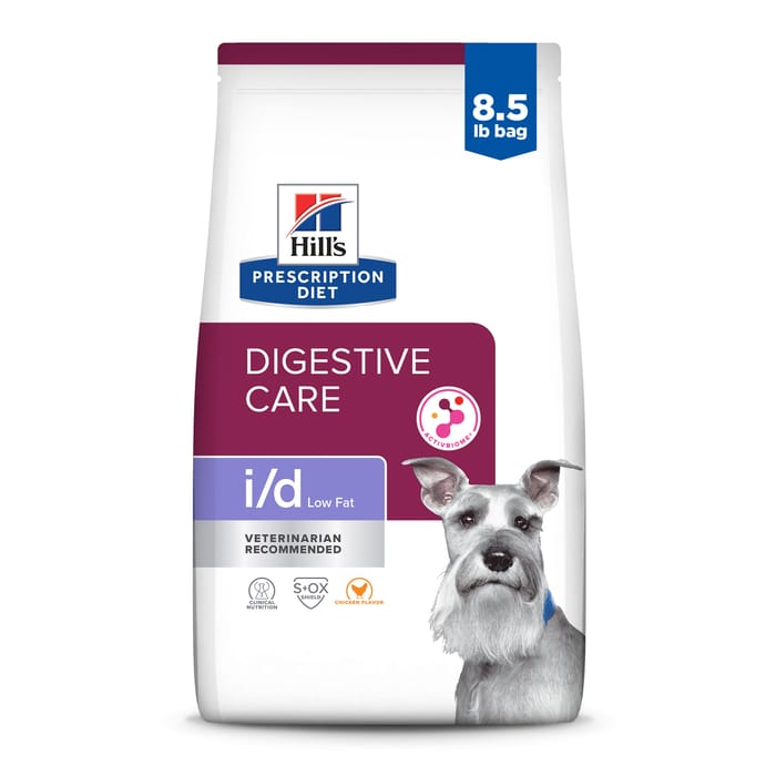 Hill's Prescription Diet i/d Low Fat Digestive Care Chicken Flavor Dry Dog Food - 8.5 lb Bag product detail number 1.0