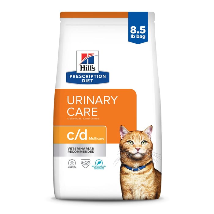 Hill's Prescription Diet c/d Multicare Urinary Care with Ocean Fish Dry Cat Food - 8.5 lb Bag product detail number 1.0