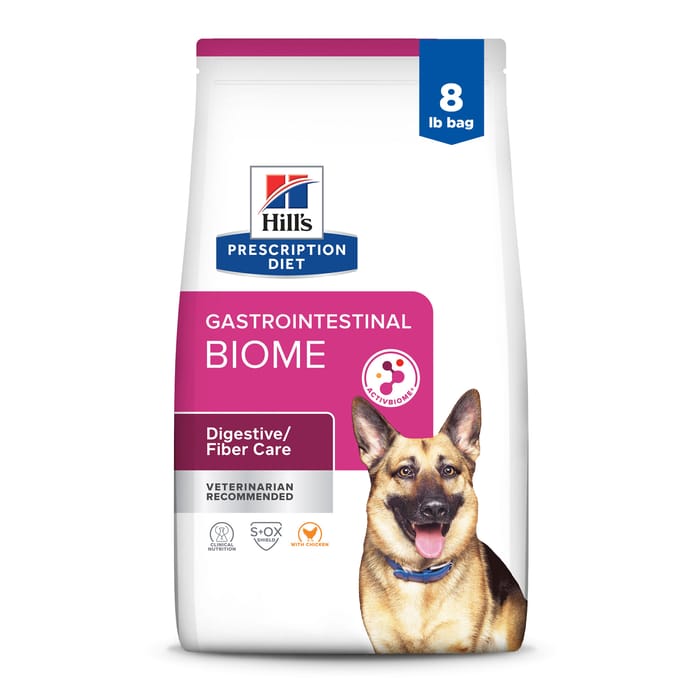 Hill's Prescription Diet Gastrointestinal Biome Digestive/Fiber Care with Chicken Dry Dog Food - 8 lb Bag product detail number 1.0