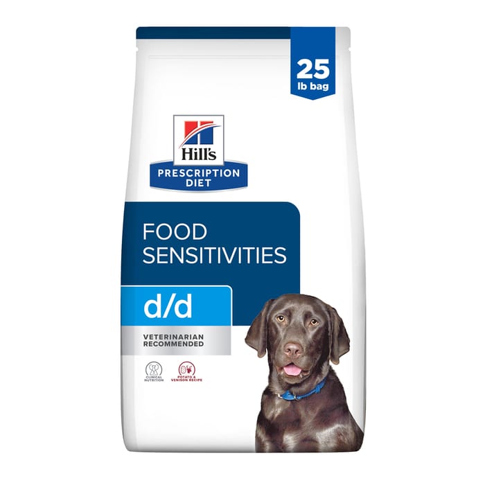 Hill's Prescription Diet d/d Food Sensitivities Potato & Venison Flavor Dry Dog Food - 25 lb Bag product detail number 1.0