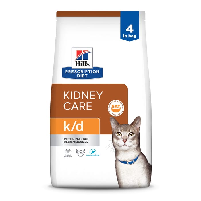 Hill's Prescription Diet k/d Kidney Care with Ocean Fish Dry Cat Food - 4 lb Bag product detail number 1.0
