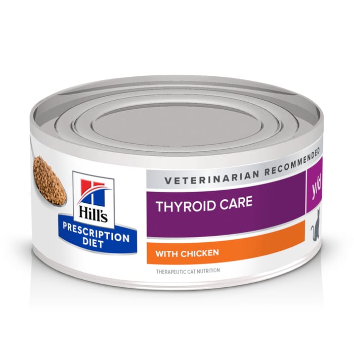 Hill's Prescription Diet y/d Thyroid Care with Chicken Wet Cat Food - 5.5 oz Cans - Case of 24 product detail number 1.0