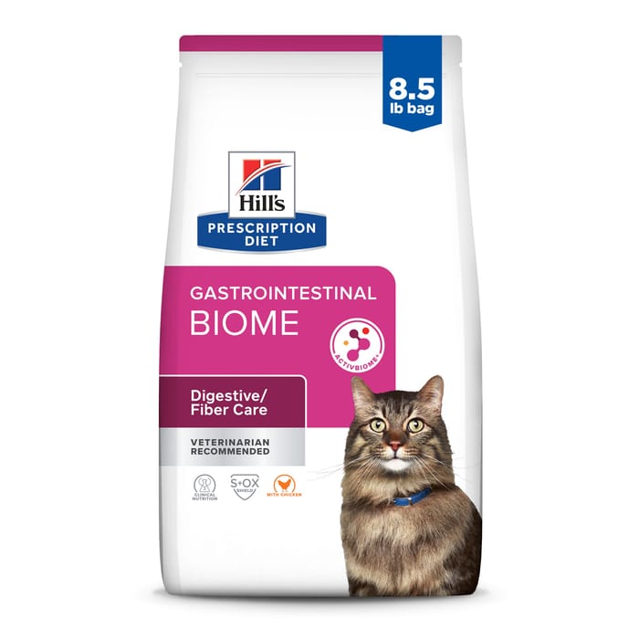 Hill's Prescription Diet Gastrointestinal Biome Digestive/Fiber Care with Chicken Dry Cat Food - 8.5 lb Bag product detail number 1.0