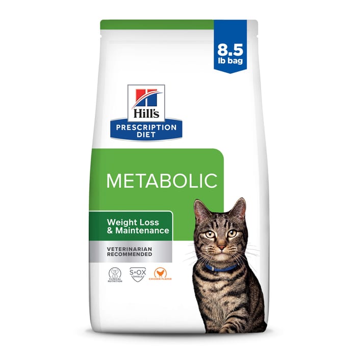 Hill's Prescription Diet Metabolic Weight Management Chicken Flavor Dry Cat Food - 8.5 lb Bag product detail number 1.0