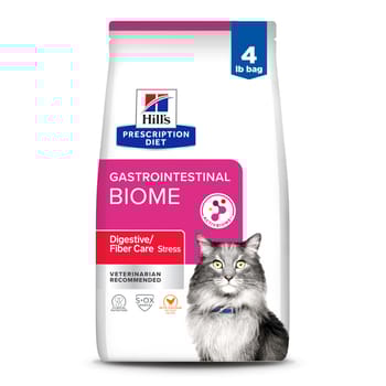 Hill's Prescription Diet Gastrointestinal Biome Digestive/Fiber Care with Chicken Dry Cat Food - 4 lb Bag-product-tile