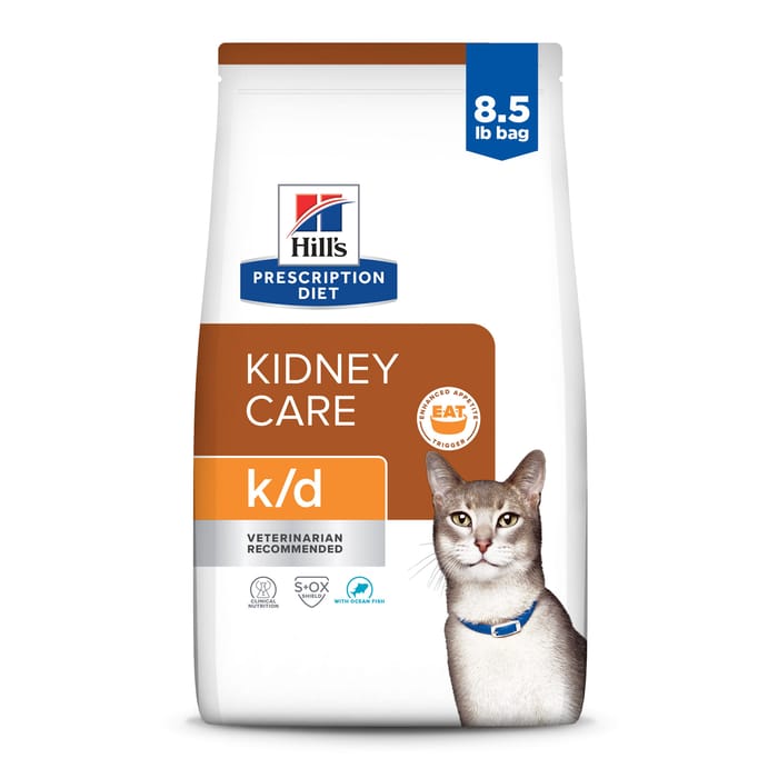 Hill's Prescription Diet k/d Kidney Care with Ocean Fish Dry Cat Food - 8.5 lb Bag product detail number 1.0