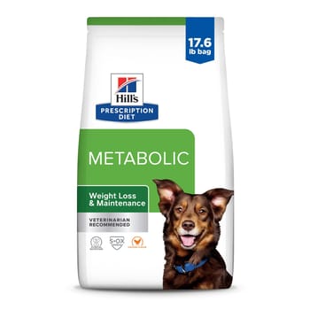 Hill's Prescription Diet Metabolic Weight Management Chicken Flavor Dry Dog Food - 17.6 lb Bag-product-tile