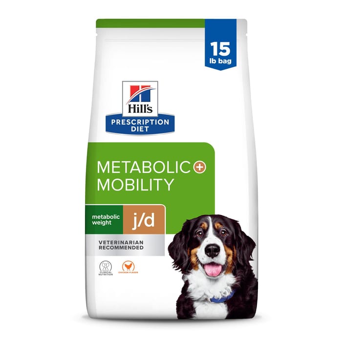 Hill's Prescription Diet Metabolic + j/d Mobility Care Chicken Flavor Dry Dog Food - 15 lb Bag product detail number 1.0