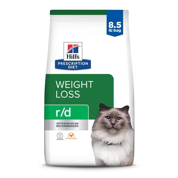 Hill's Prescription Diet r/d Weight Reduction Chicken Flavor Dry Cat Food - 8.5 lb Bag product detail number 1.0