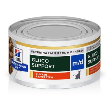 Hill's Prescription Diet m/d GlucoSupport Chicken & Liver Stew Wet Cat Food - 2.9 oz Cans - Case of 24 -product-tile
