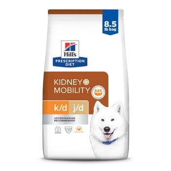 Hill's Prescription Diet k/d + j/d Kidney + Mobility Care Chicken Flavor Dry Dog Food - 8.5lb Bag-product-tile