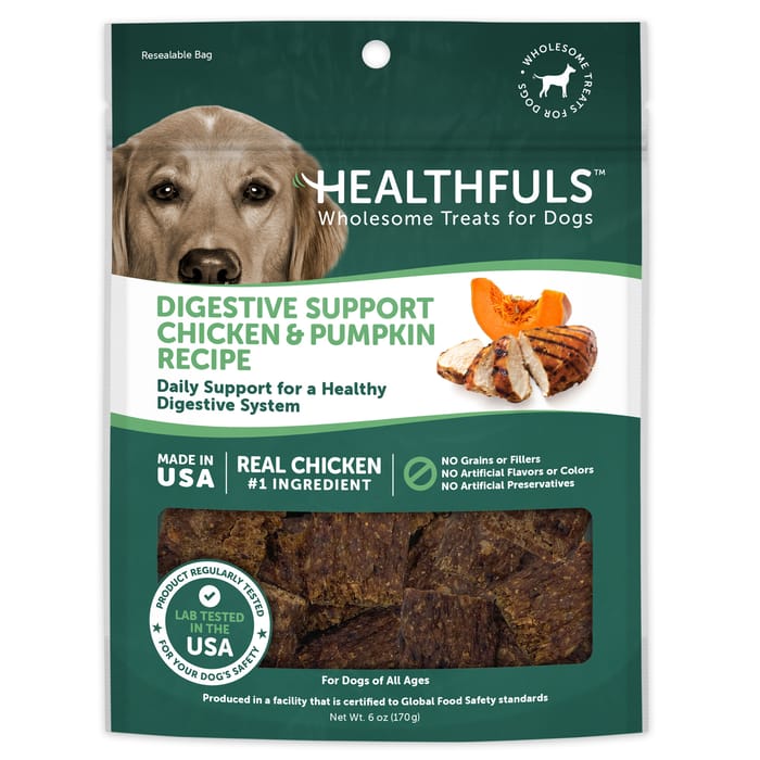 Healthfuls Digestive Support Chicken & Pumpkin Recipe Dog Treats - 6 oz Bag product detail number 1.0