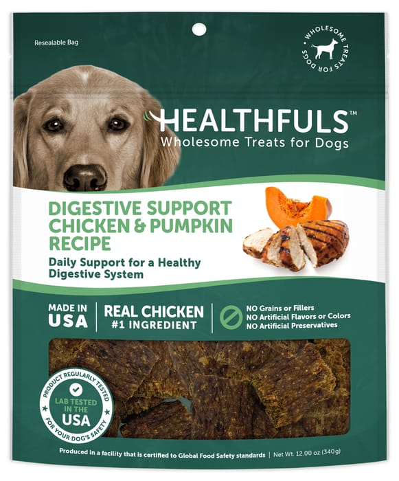Healthfuls Digestive Support Chicken & Pumpkin Recipe Dog Treats - 12 oz Bag product detail number 1.0