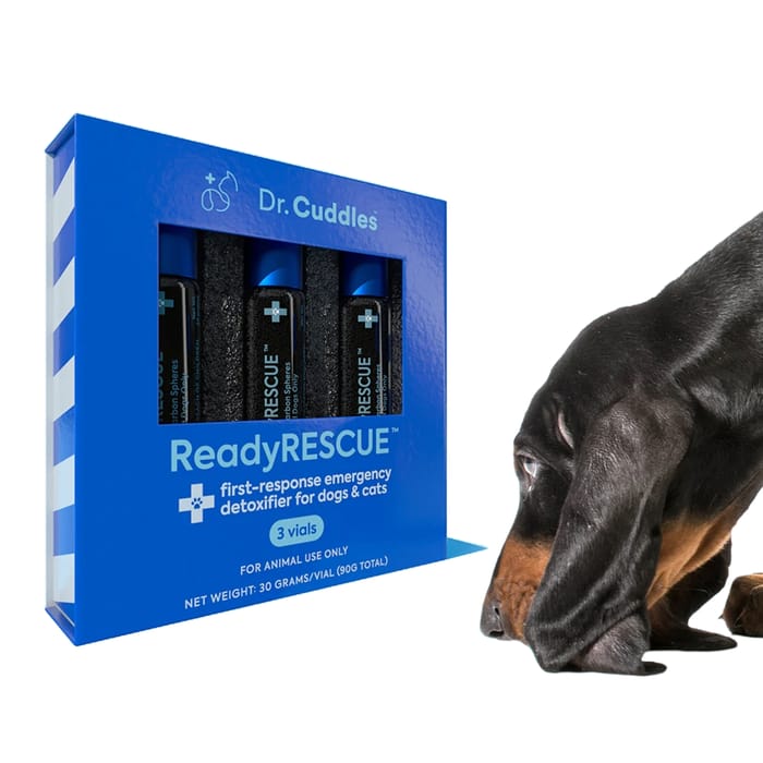 Dr. Cuddles ReadyRESCUETM First Response Emergency Detoxifier for Pets - 3 x 30g vials  (treats up to 90 lbs) product detail number 1.0